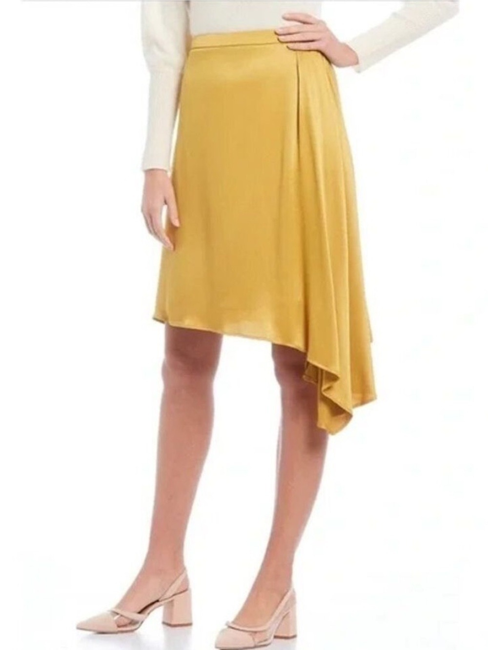 NWT $139 Antonio Melani Oliver Satin Asymmetrical Skirt - Women's Size 0